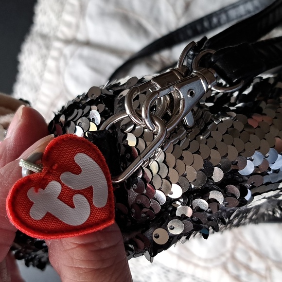 Cute Ty Kitty Cat Flip sequin purse - Picture 8 of 11